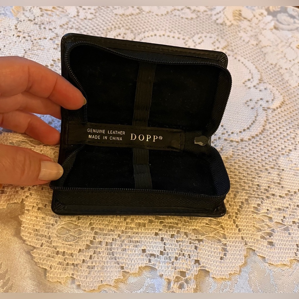 Dopp Black Leather mini case